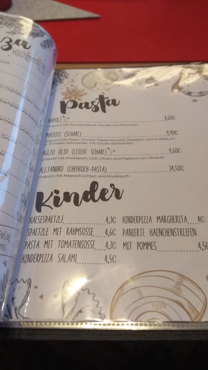 Speisekarte, Restaurant Glücksschenke