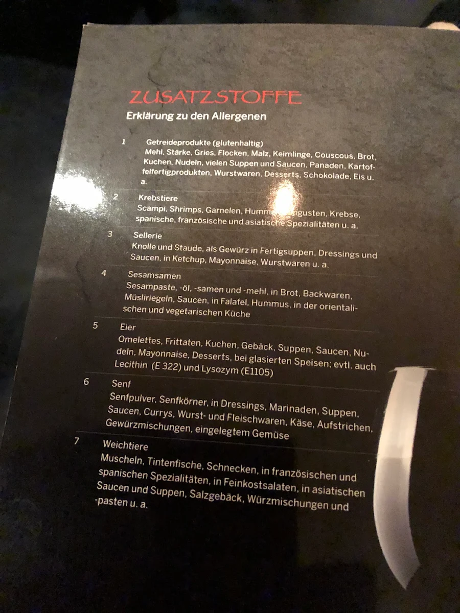 Speisekarte, La Loca