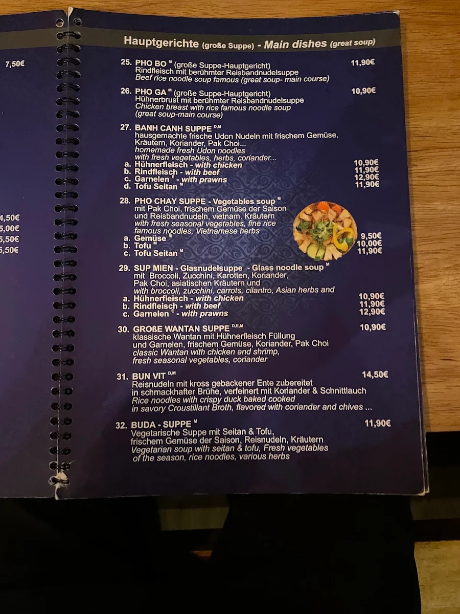 Speisekarte, Restaurant Berlin Phở
