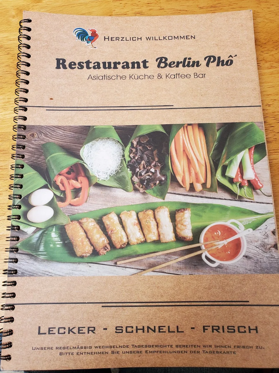 Speisekarte, Restaurant Berlin Phở