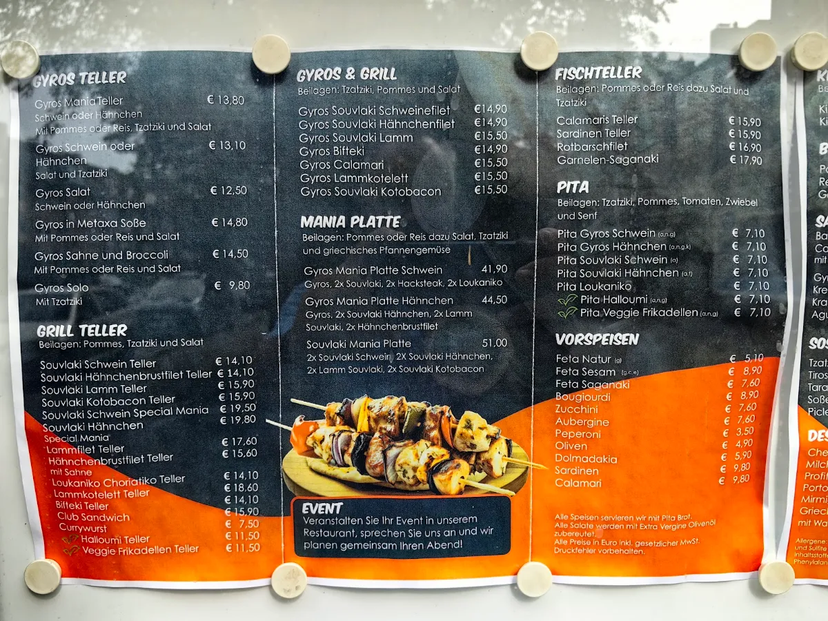 Speisekarte, Gyros Mania