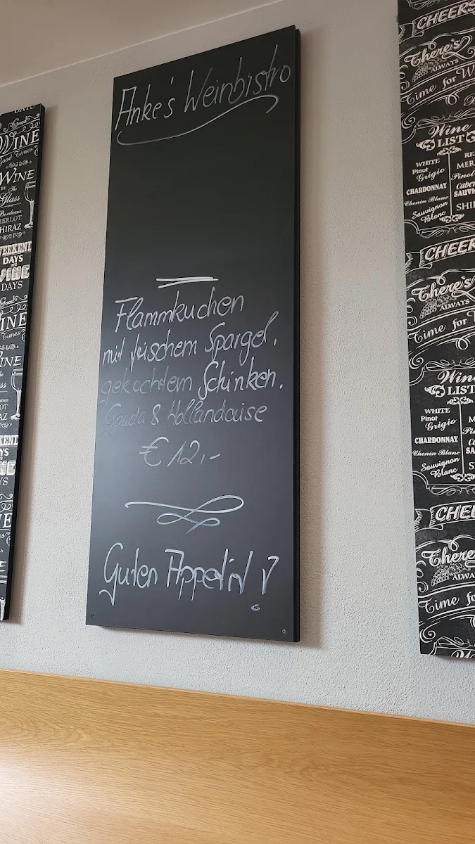 Speisekarte, Anke's Weinbistro