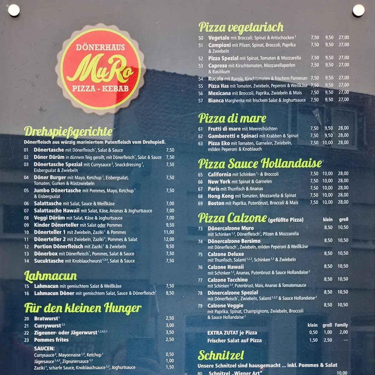 Speisekarte, La MuRo