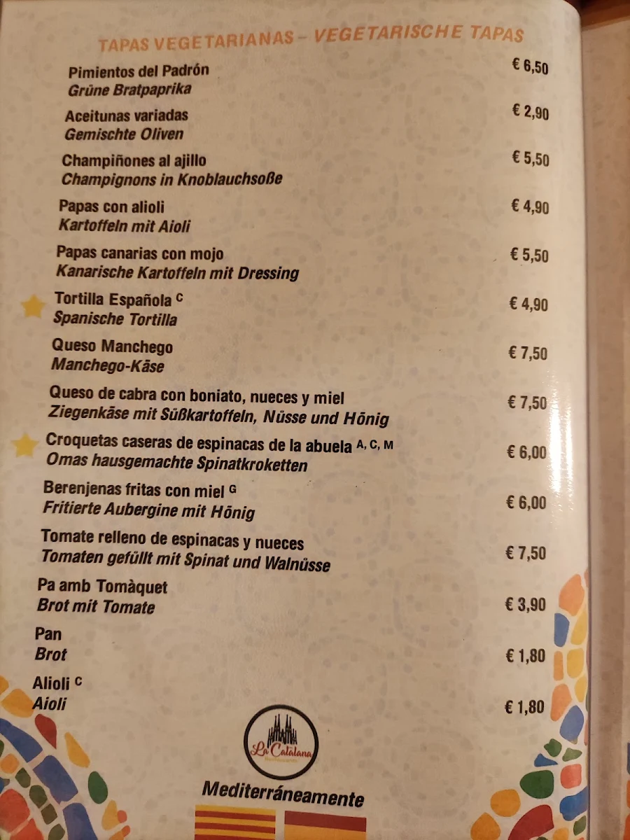 Speisekarte, Bistro Tati