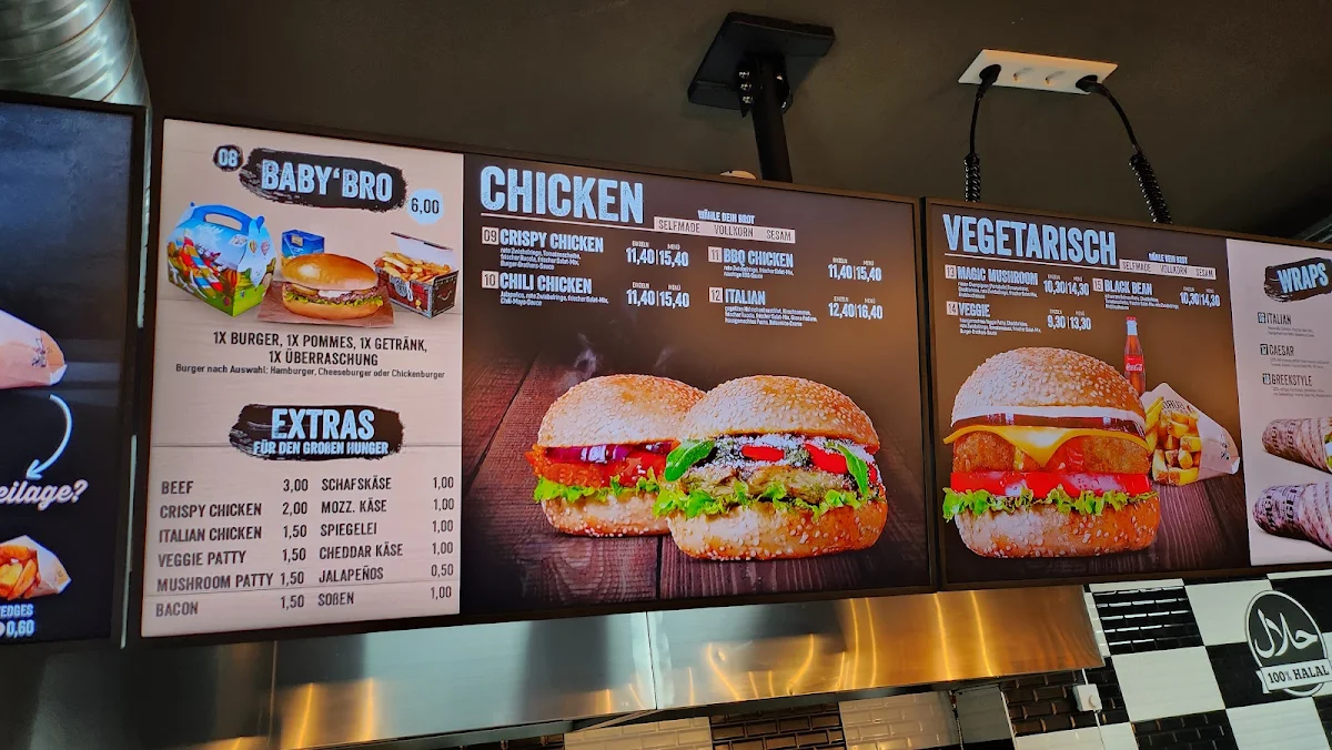 Speisekarte, Burger Brothers GmbH
