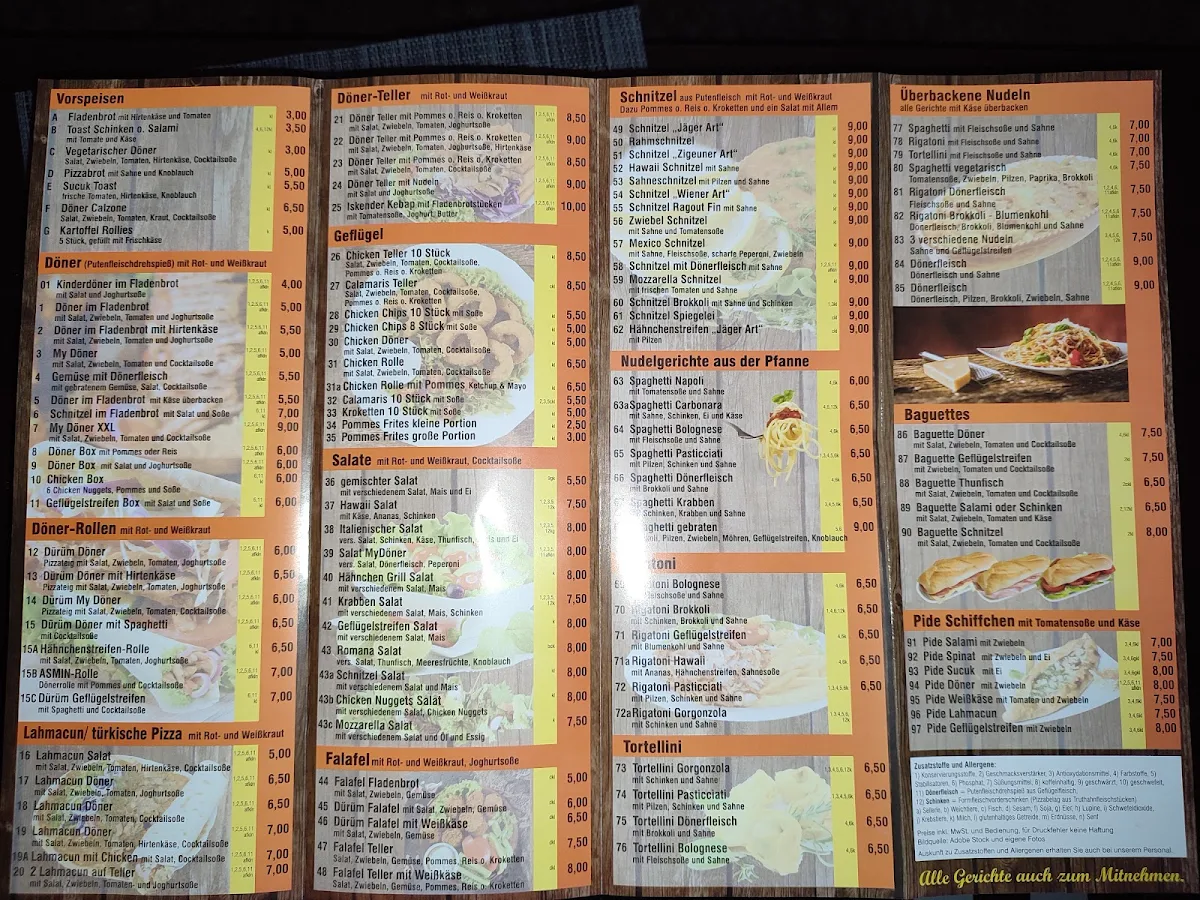 Speisekarte, My Döner