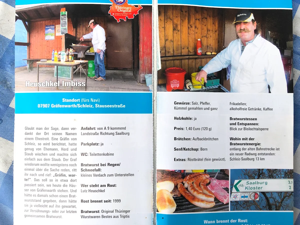 Speisekarte, Rostbratwurststand Lutz Heuschkel