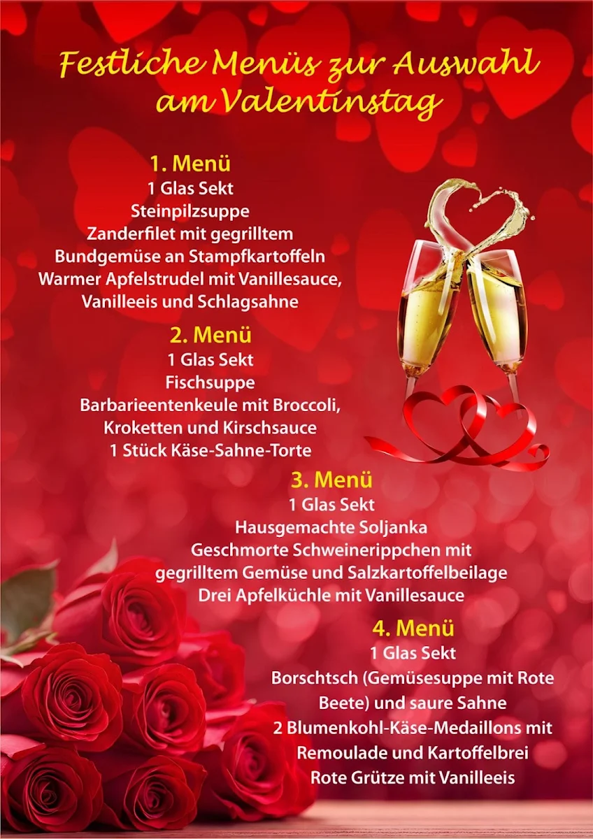 Speisekarte, Restaurant Wiesenblick