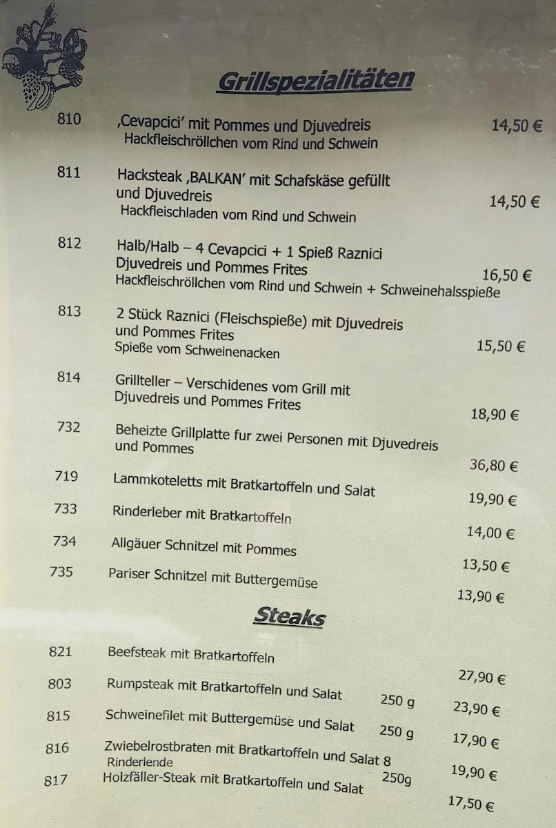 Speisekarte photo 2