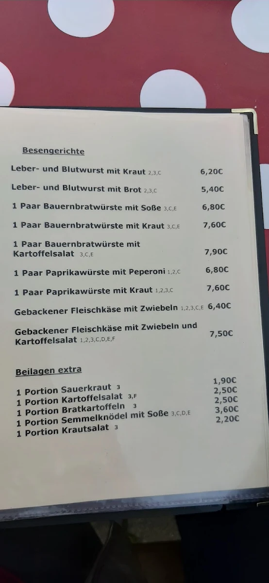 Speisekarte, Marco Wirsching "zur alten Kelter"