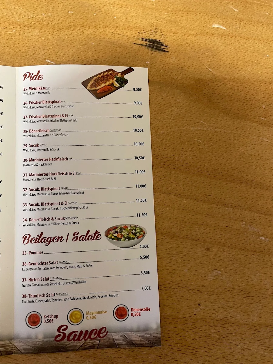Speisekarte, Täles Kebap