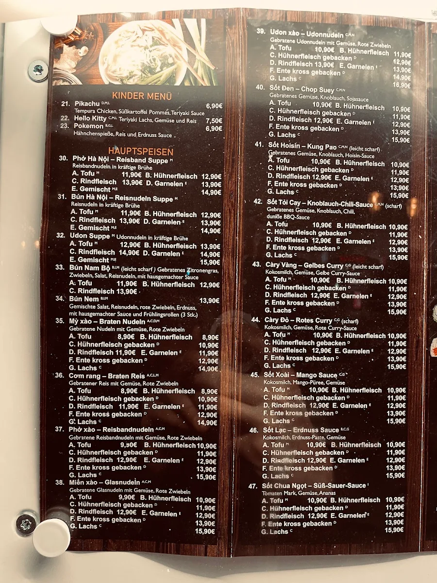 Speisekarte, Hanoi Quan Restaurant Guben - Sushi & Asiatisches Essen