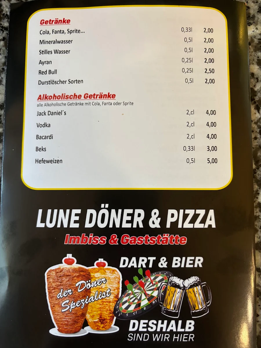 Speisekarte, Lune Döner