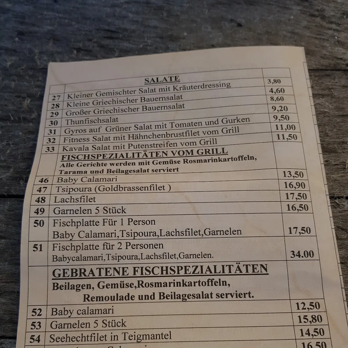 Speisekarte photo 2
