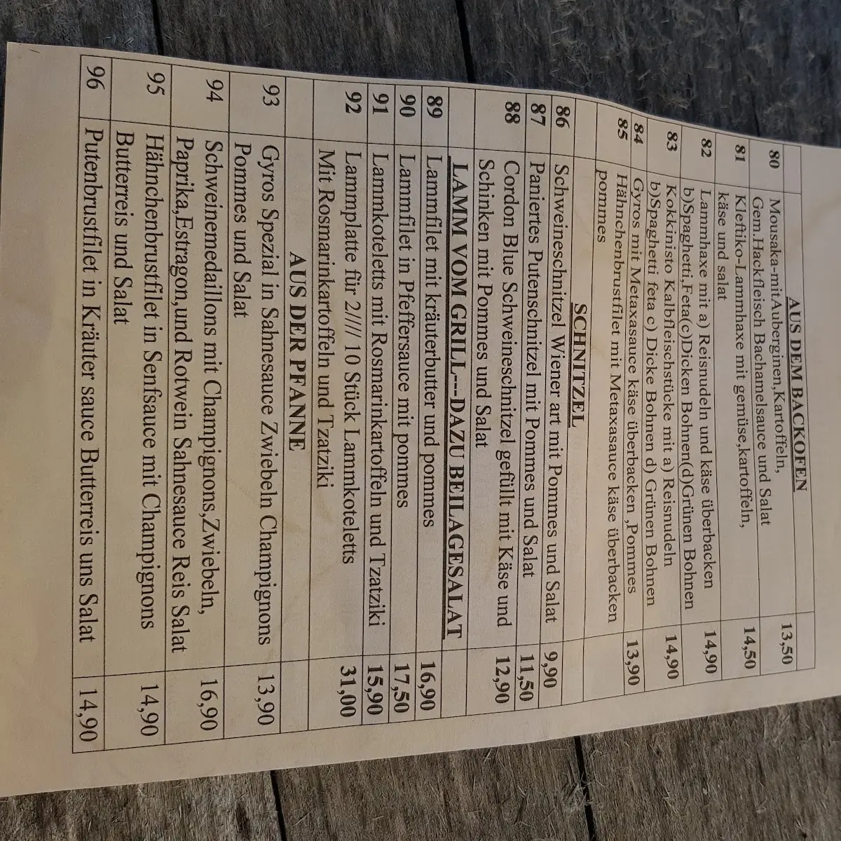 Speisekarte photo 6