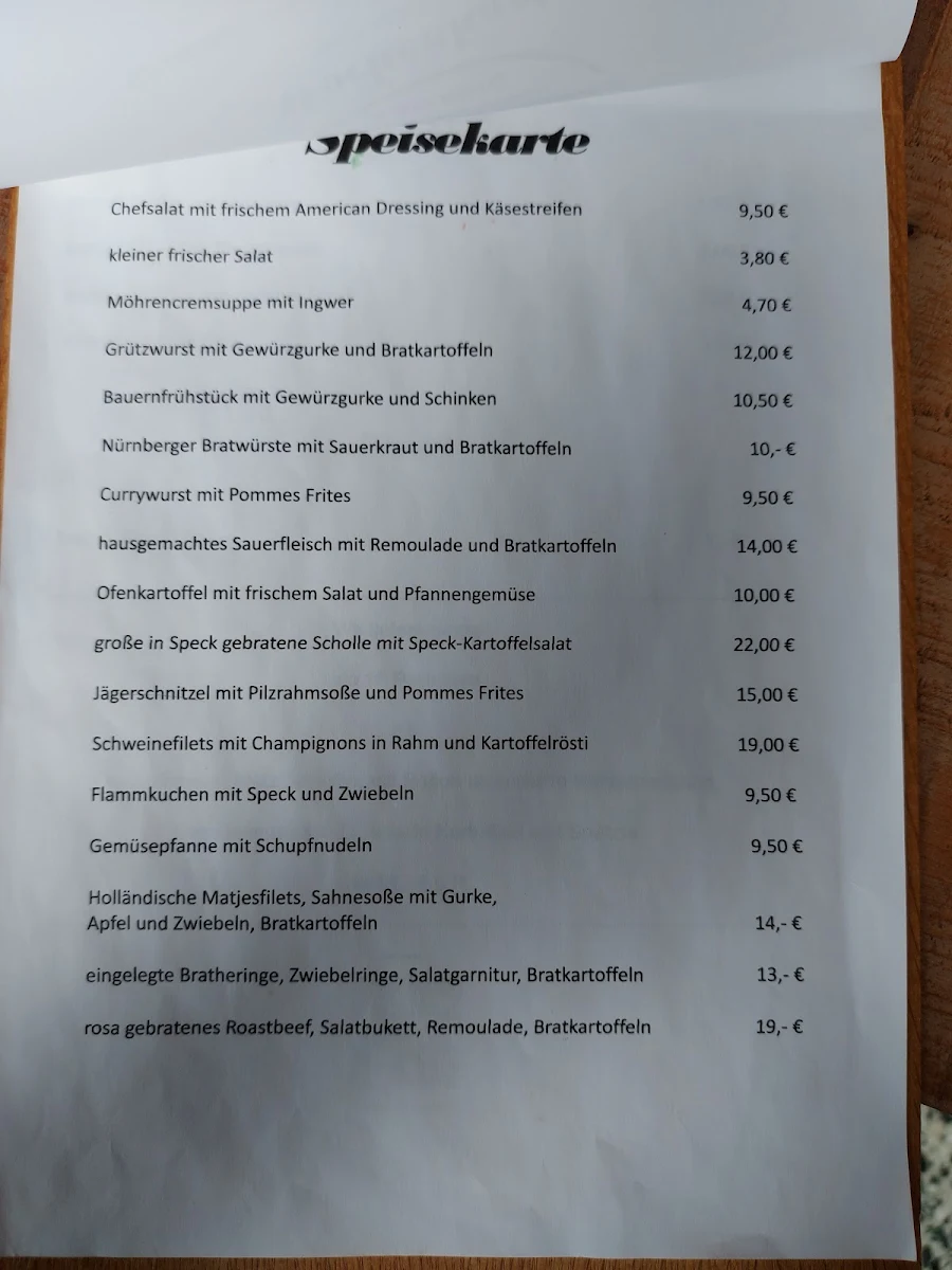 Speisekarte, Landgenuss