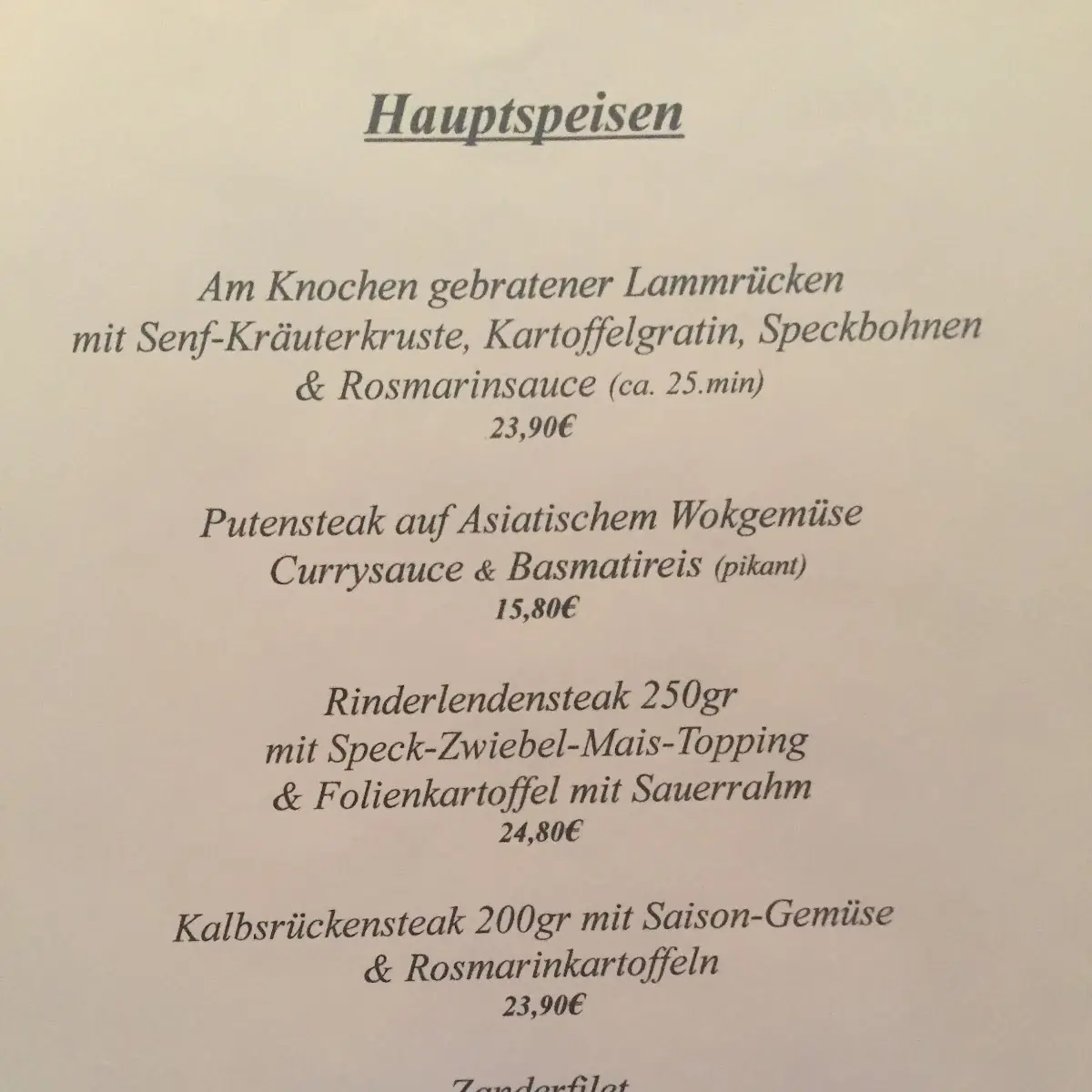 Speisekarte photo 2
