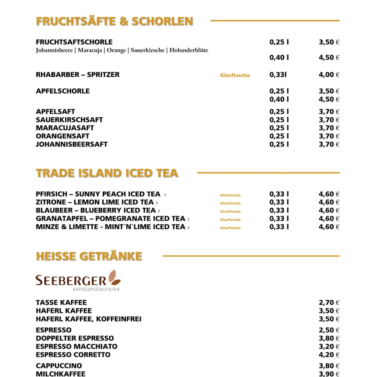 Speisekarte, Wirtshaus am Auwaldsee