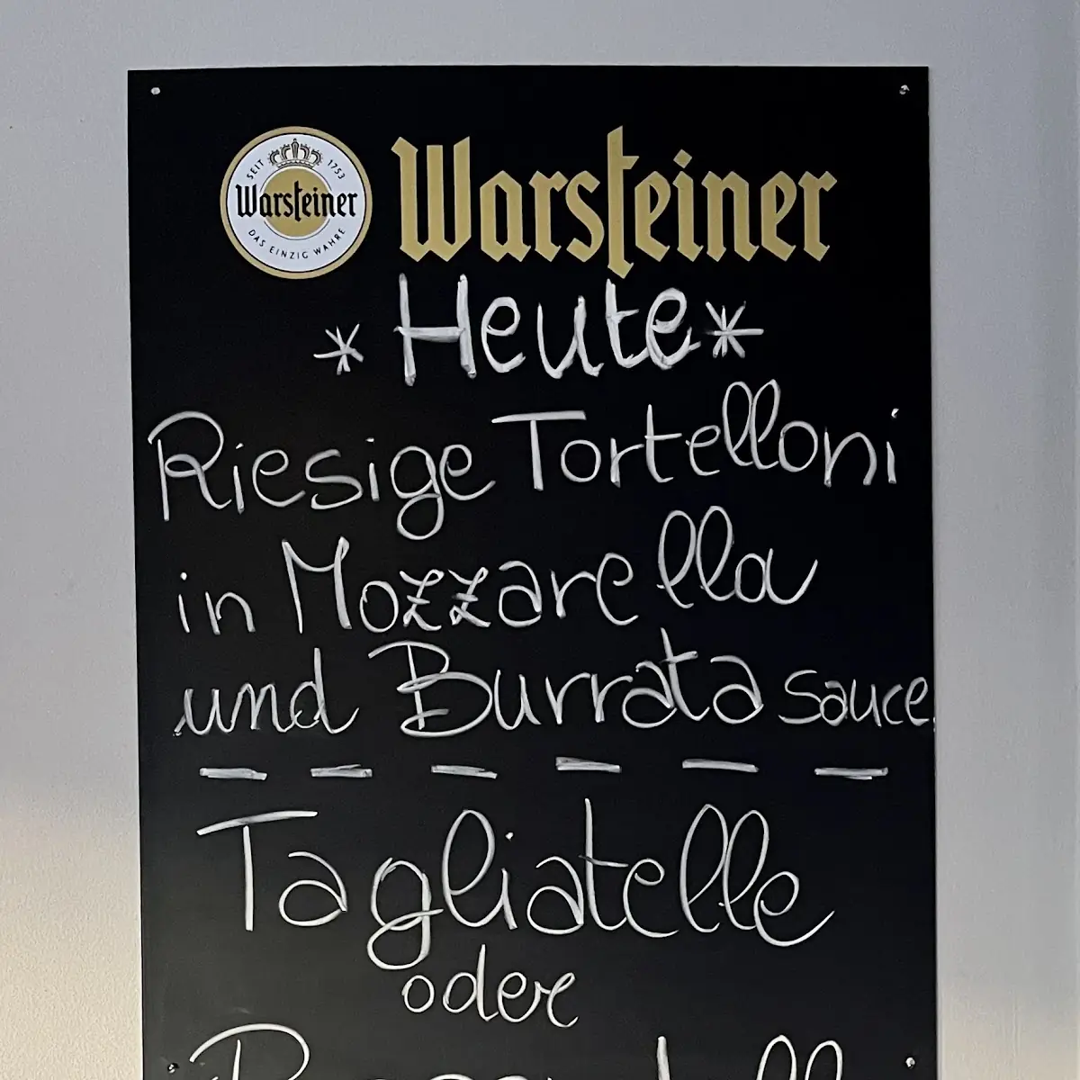 Speisekarte, L'Osteria Apulien Bunde