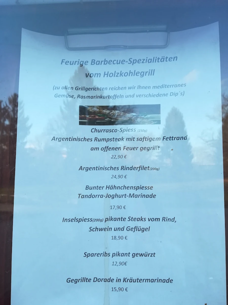 Speisekarte, Die Insel Restaurant