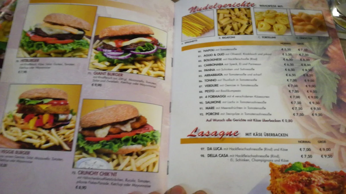 Speisekarte, Pizza Luca