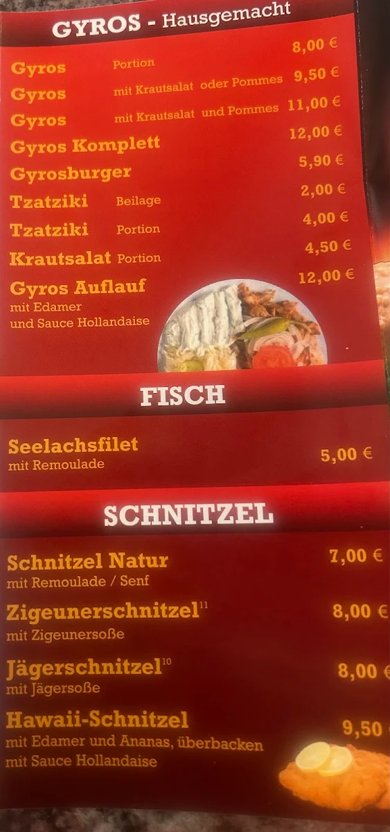 Speisekarte, Hermsburger Restaurants
