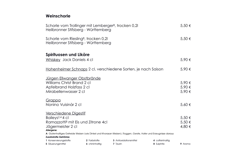 Speisekarte photo 4
