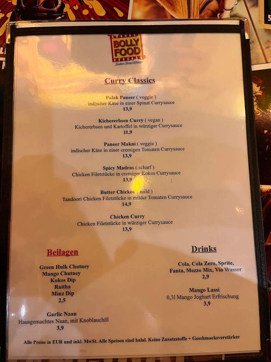 Speisekarte, Bolly Food
