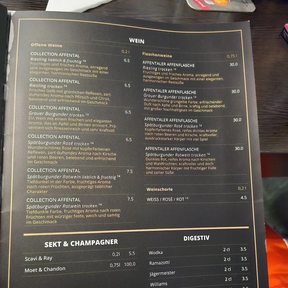 Speisekarte photo 2