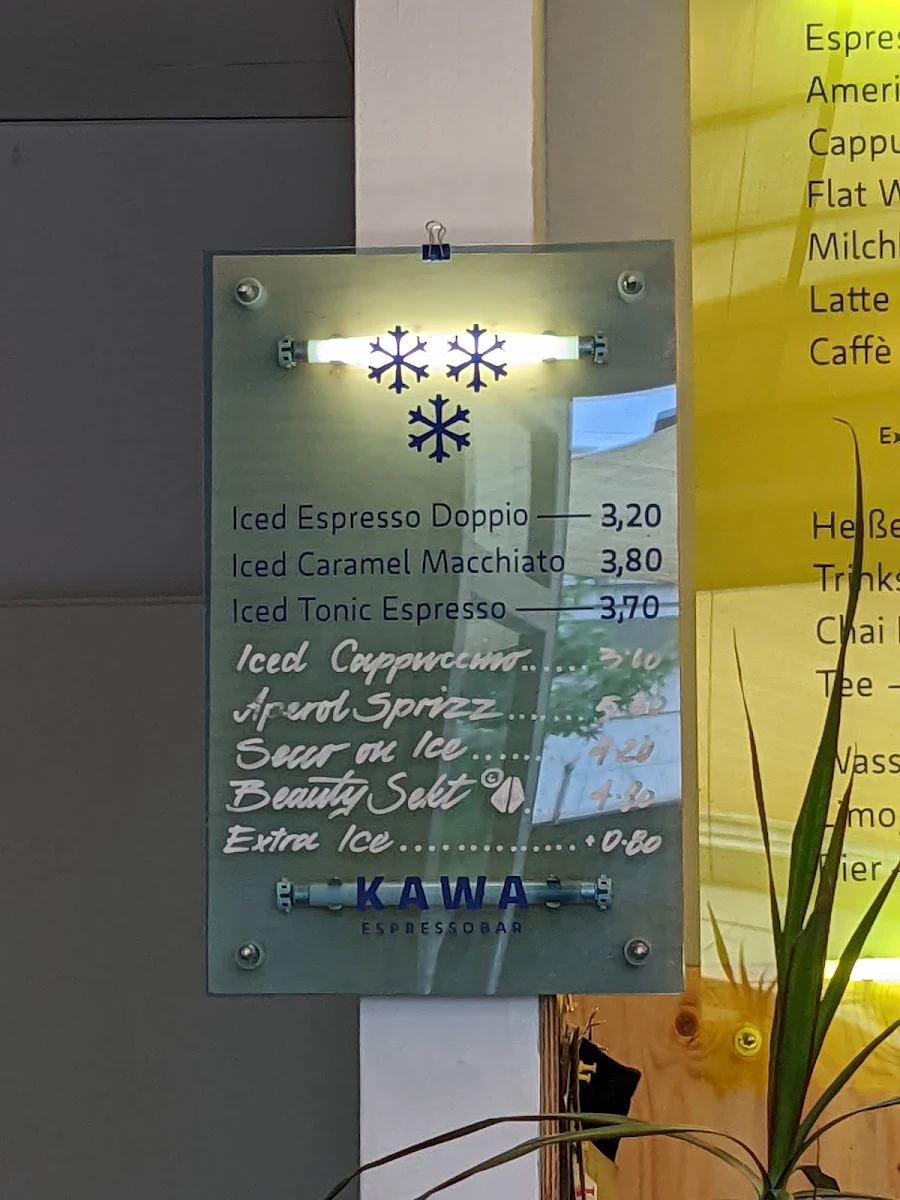 Speisekarte, KAWA-Espressobar | Dresden