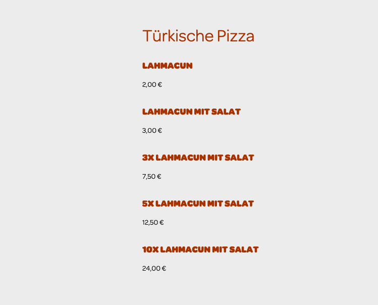 Speisekarte photo 4