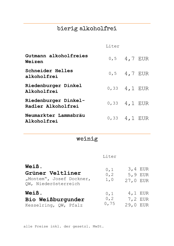 Speisekarte photo 3