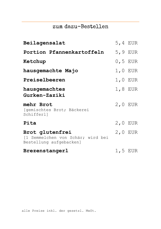 Speisekarte photo 5