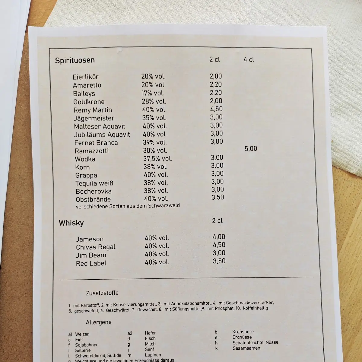 Speisekarte photo 1