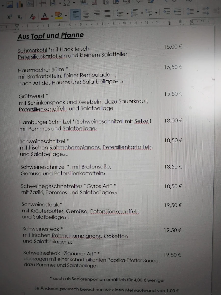 Speisekarte photo 2