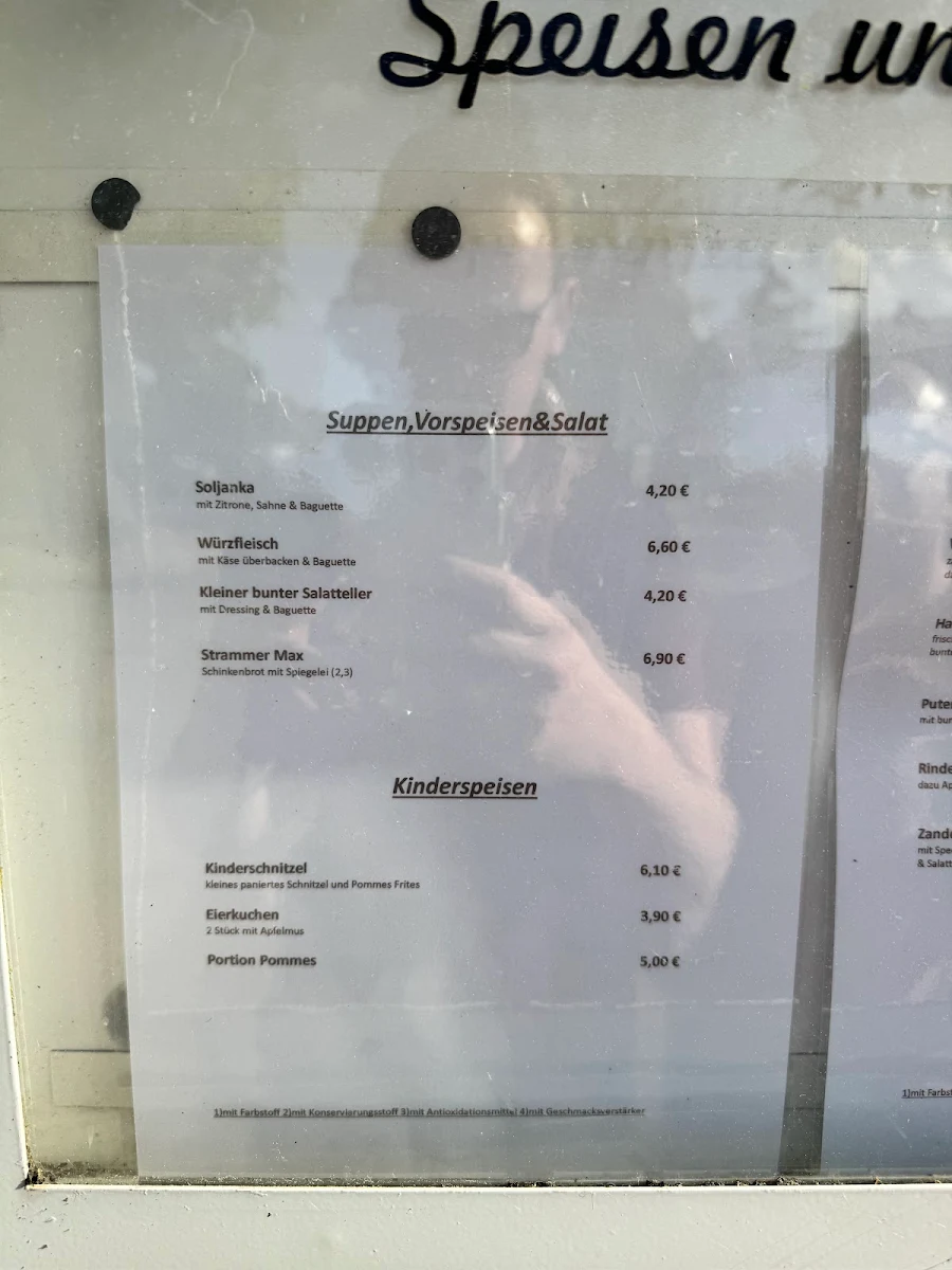 Speisekarte, Pension & Restaurant Hüttensee