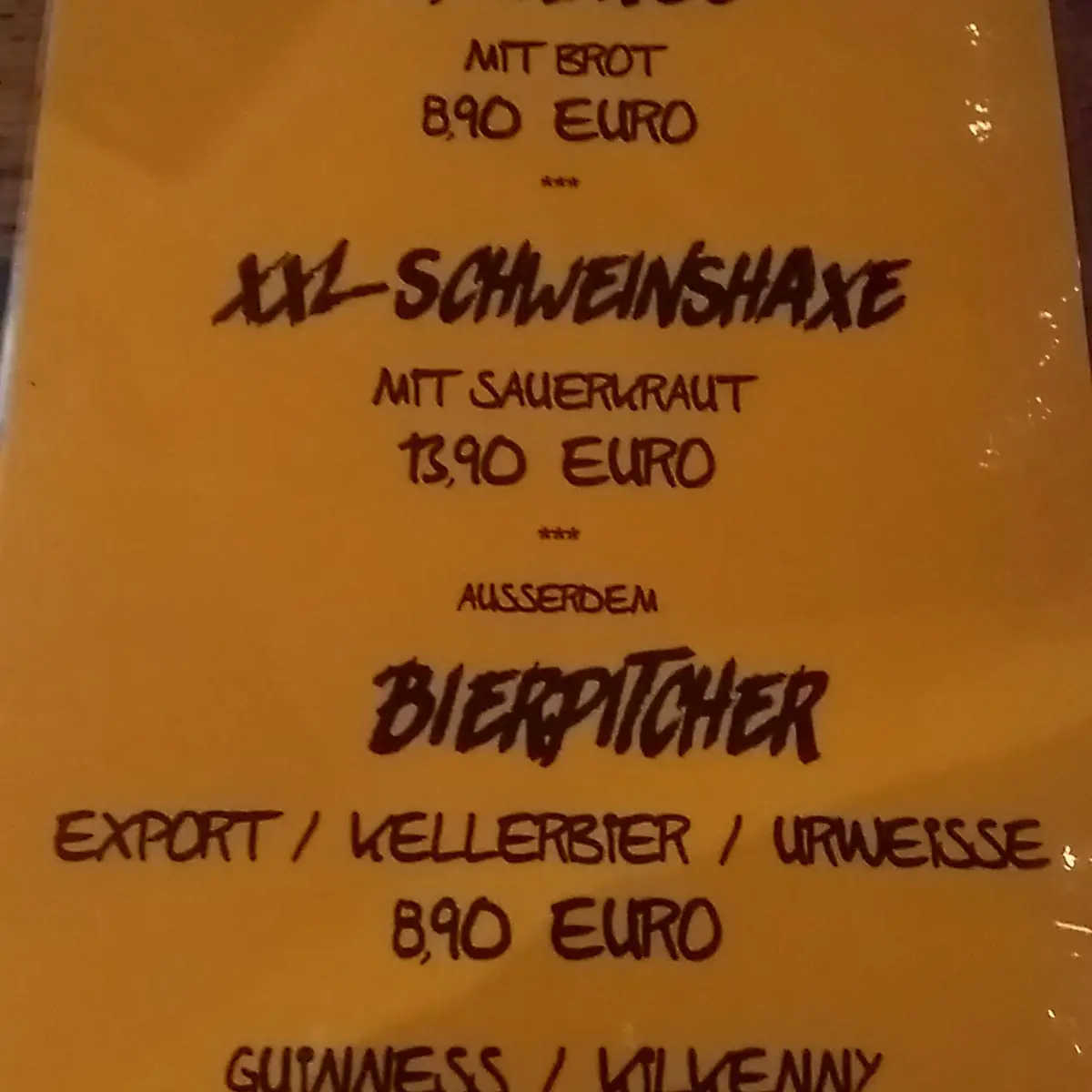 Speisekarte, LOOK - Restaurant - Bar & Hotel