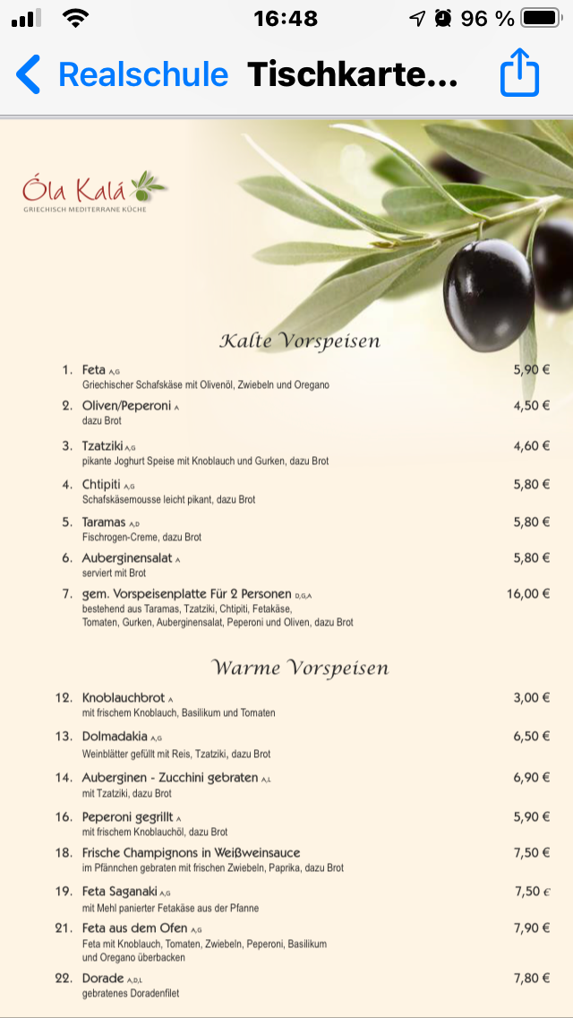 Speisekarte photo 1