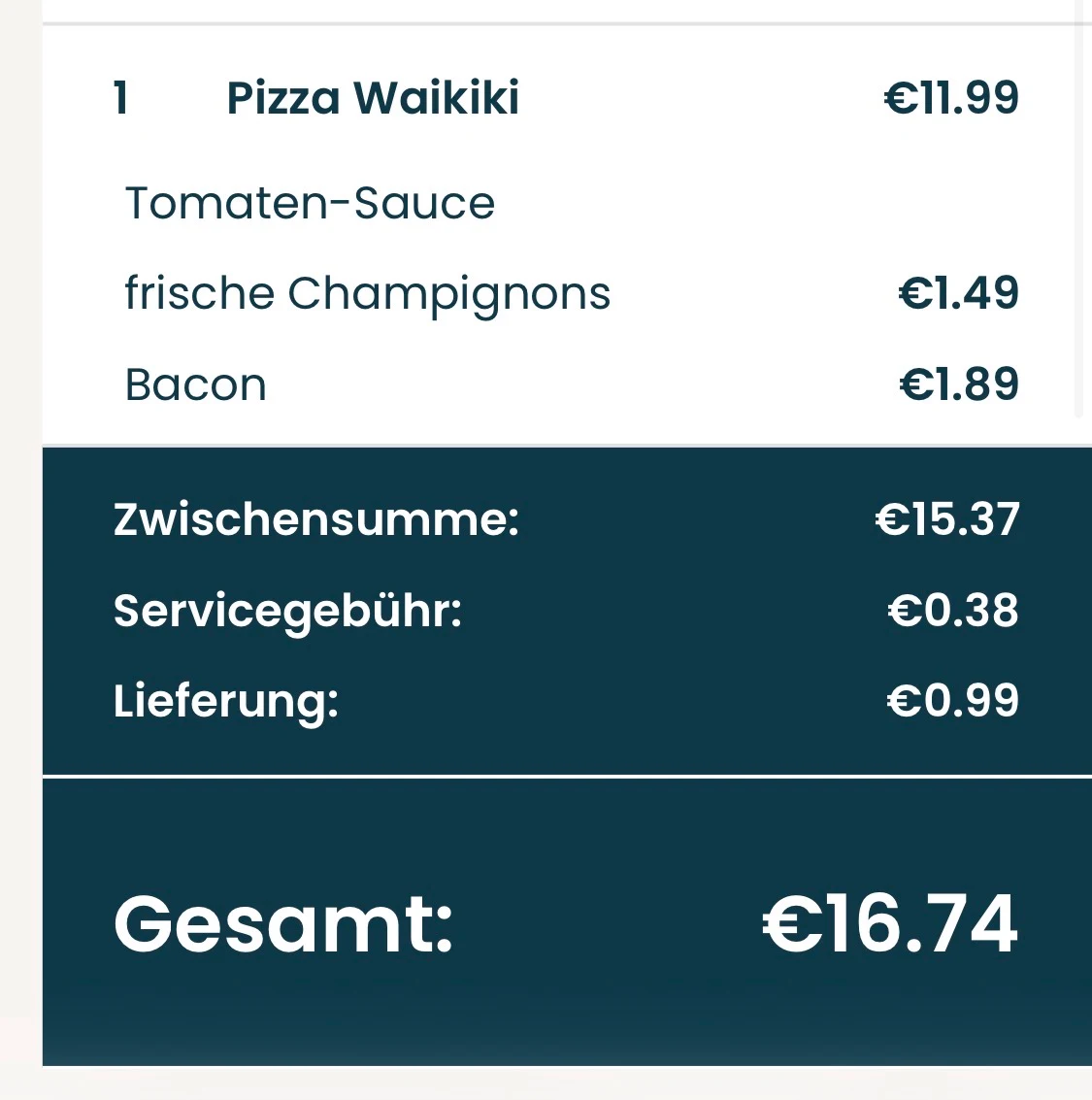 Speisekarte, Domino's Pizza Hannover Herrenhausen