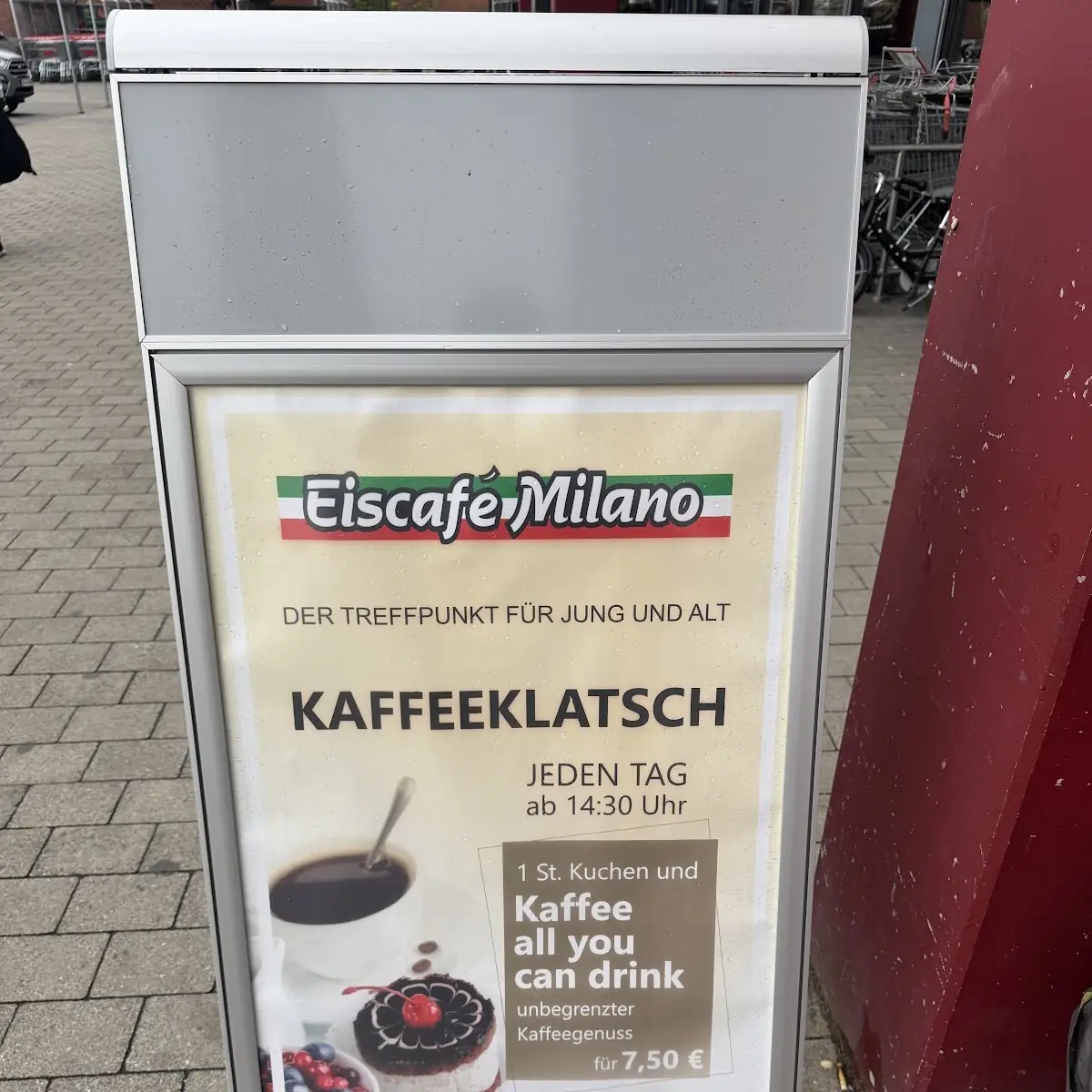 Speisekarte, Eiscafe Milano