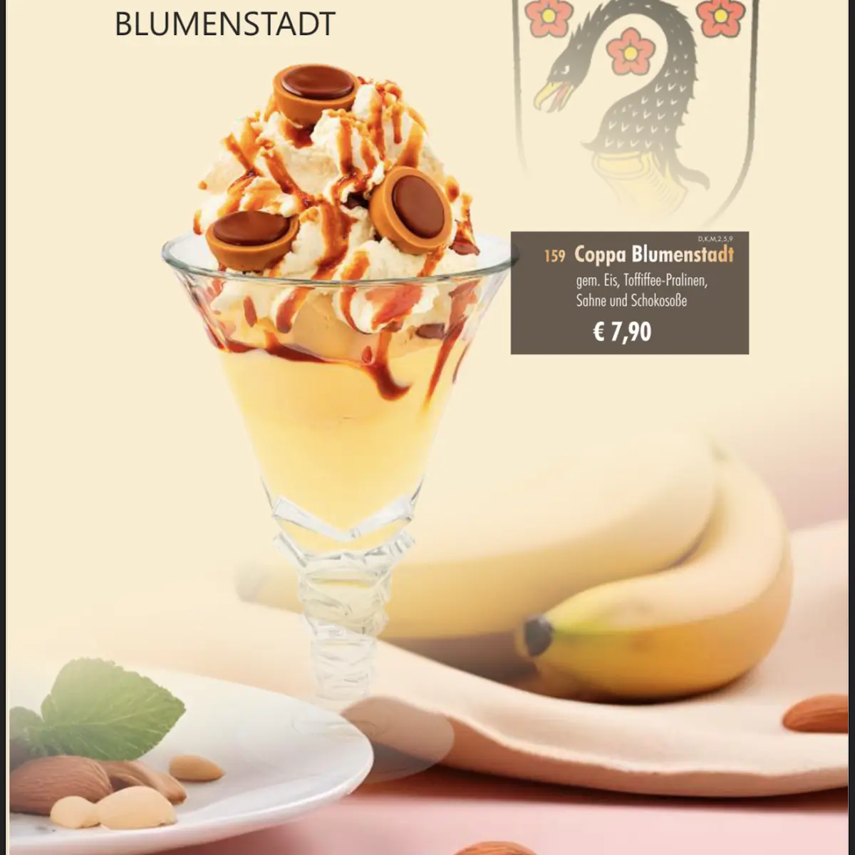 Speisekarte, Eiscafe Milano