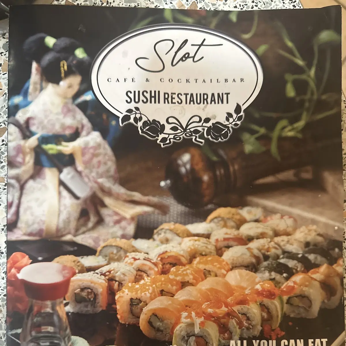 Speisekarte, Slot Café & Sushi