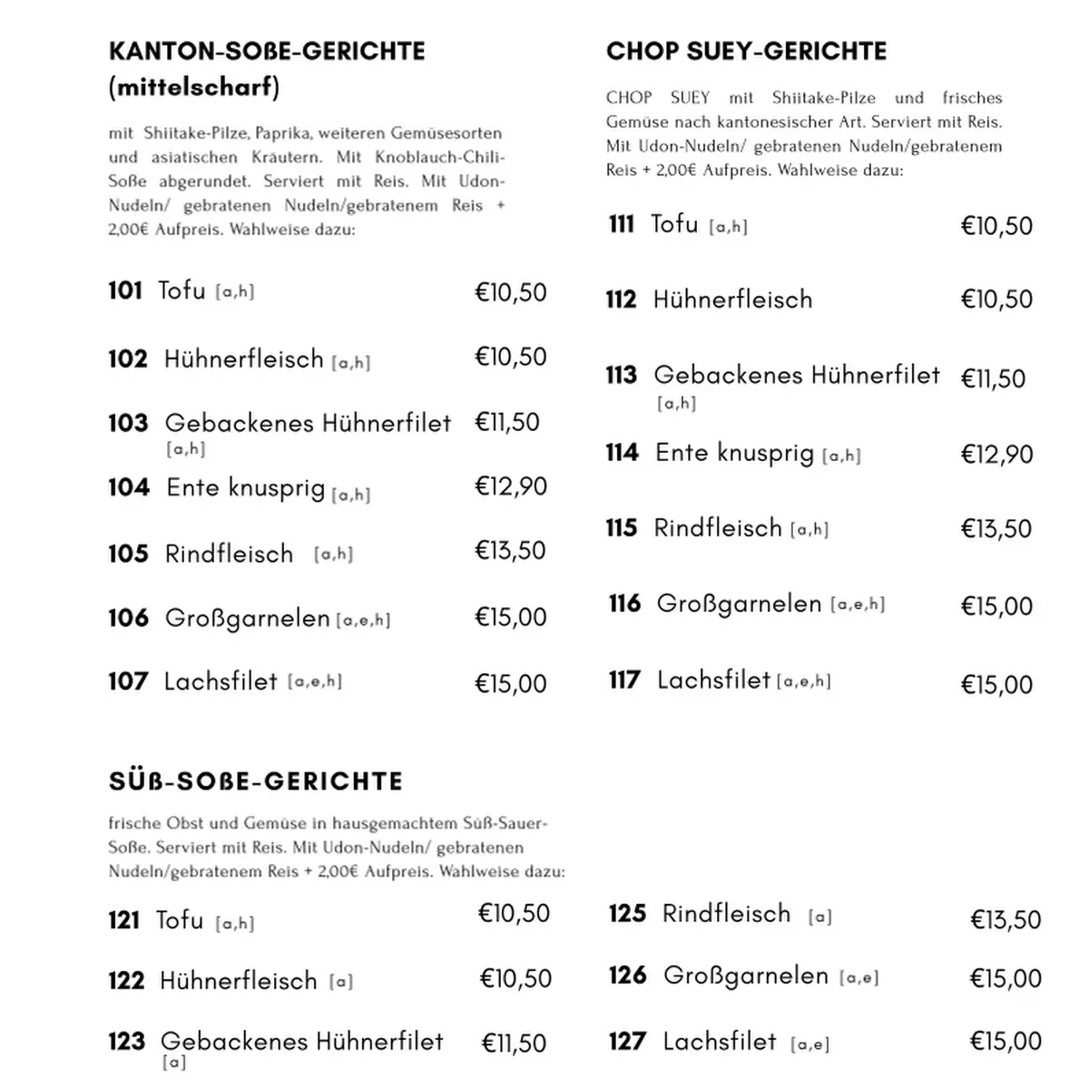 Speisekarte, MONZI - Restaurant & Café