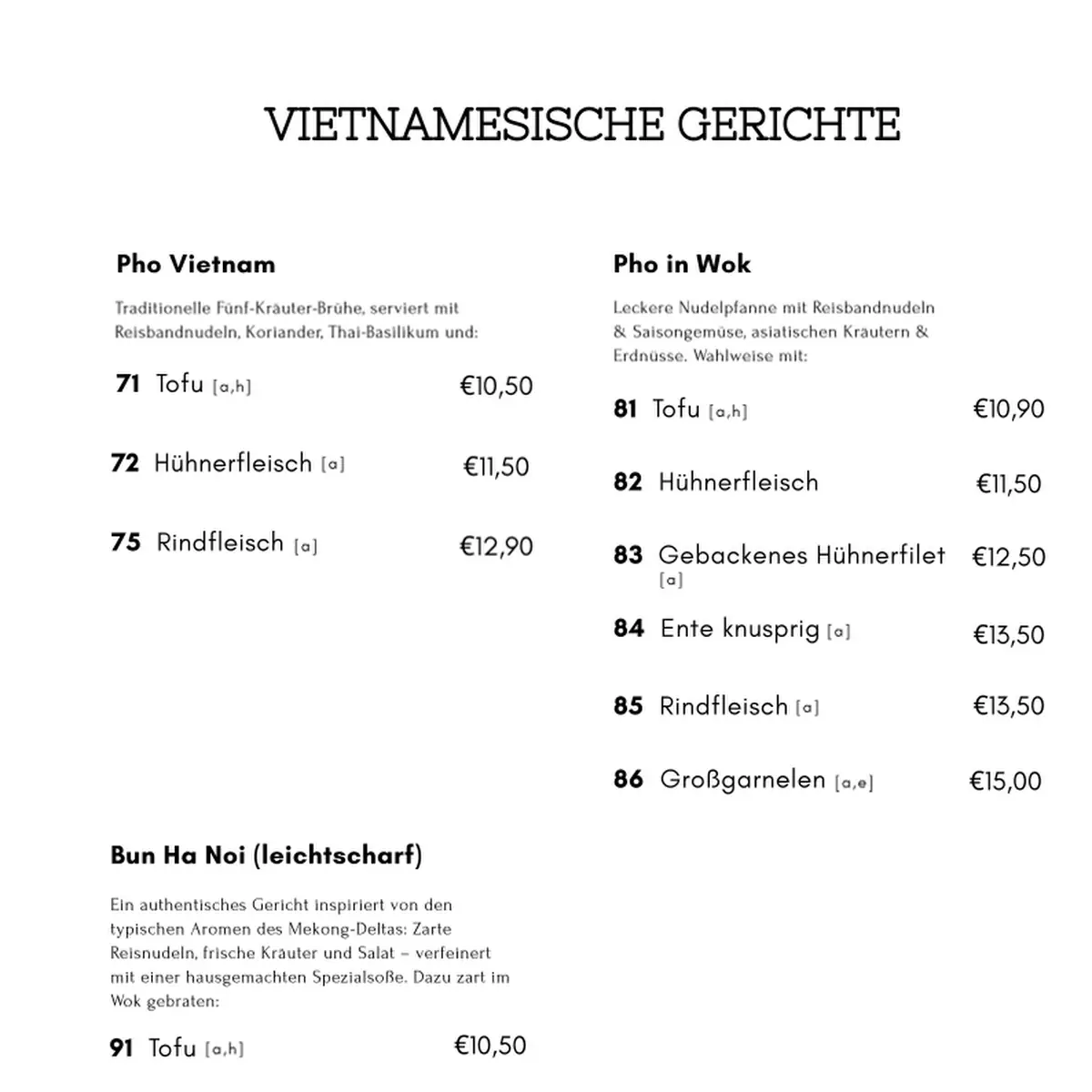 Speisekarte, MONZI - Restaurant & Café