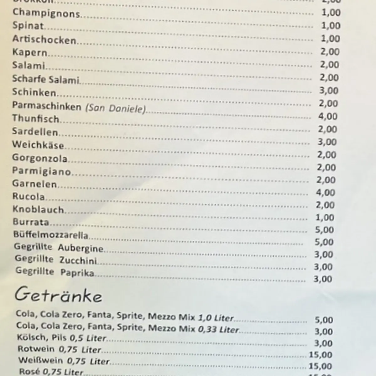 Speisekarte photo 2