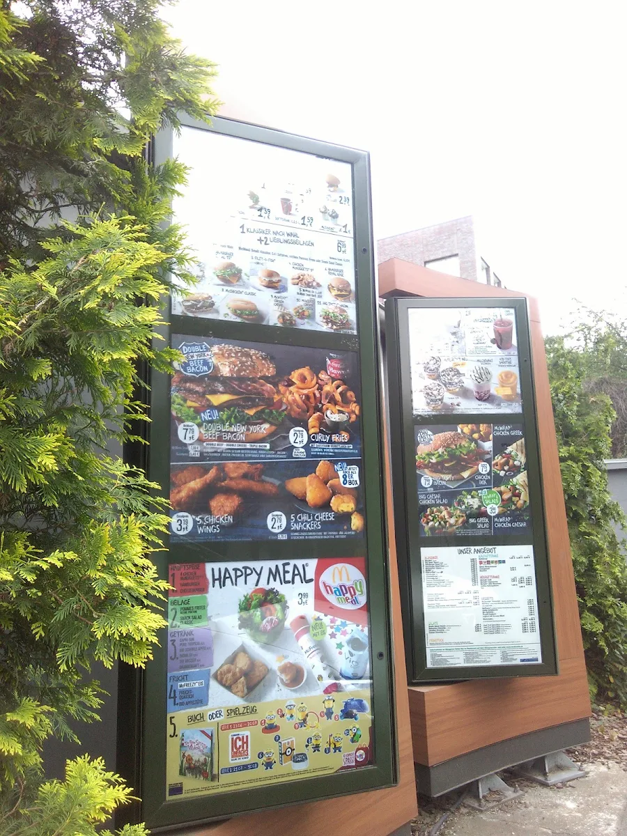 Speisekarte, McDonald's