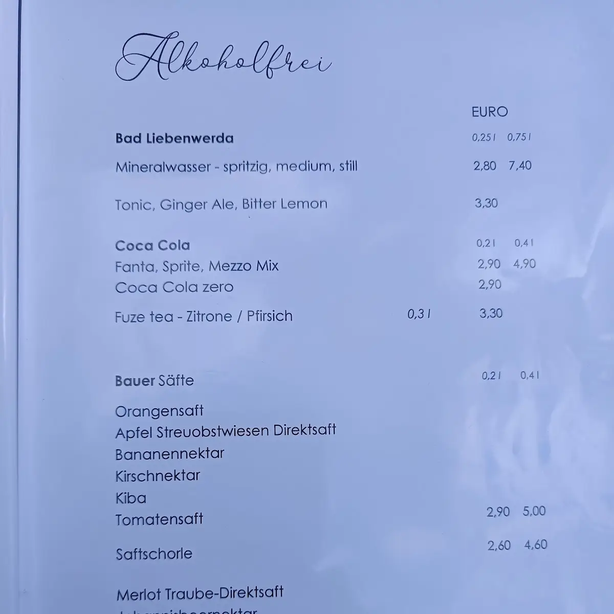 Speisekarte photo 2