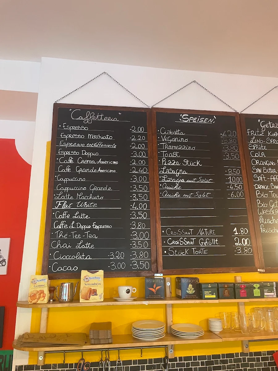 Speisekarte, La Caffeteria Café