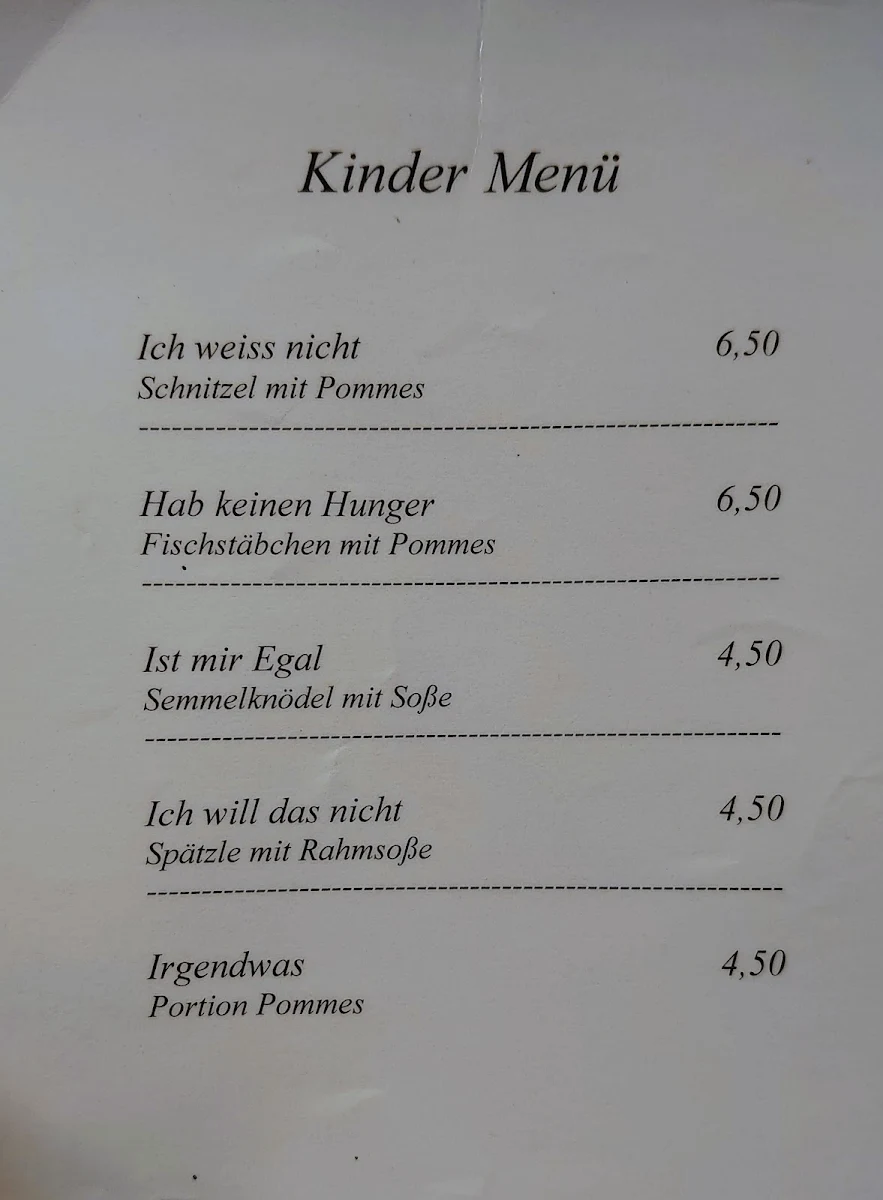 Speisekarte, Brauerei Gasthof "Zur Post"