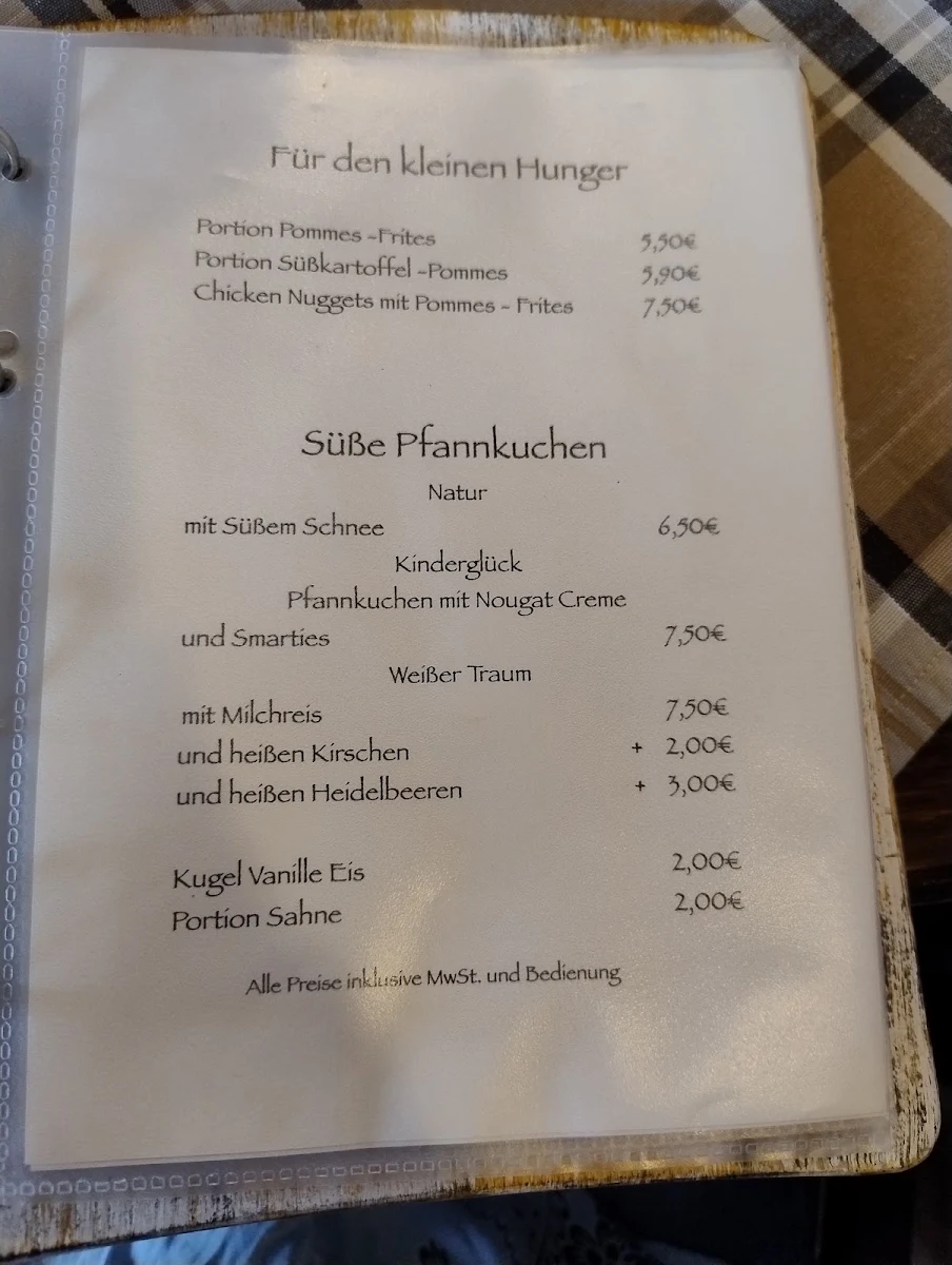 Speisekarte, Netzer Bahnhof - Das Pfannkuchenhaus